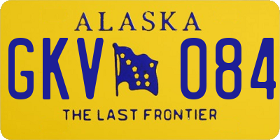 AK license plate GKV084
