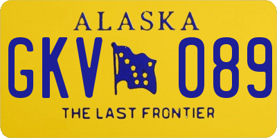 AK license plate GKV089