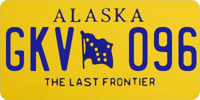 AK license plate GKV096