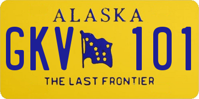 AK license plate GKV101