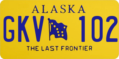 AK license plate GKV102