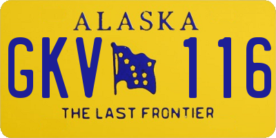 AK license plate GKV116