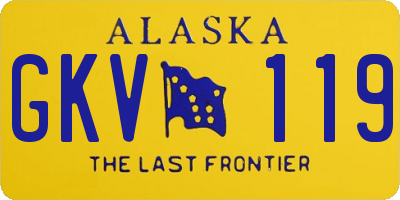 AK license plate GKV119