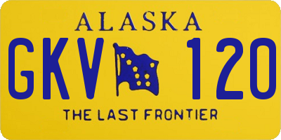 AK license plate GKV120