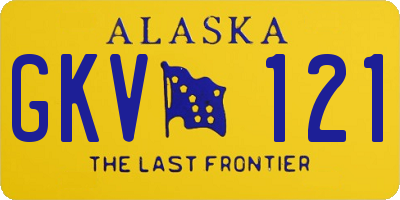 AK license plate GKV121