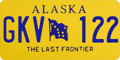 AK license plate GKV122