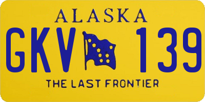 AK license plate GKV139