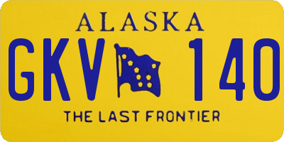 AK license plate GKV140