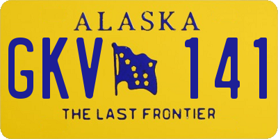 AK license plate GKV141