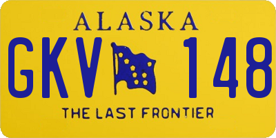 AK license plate GKV148