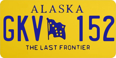 AK license plate GKV152