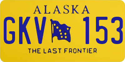 AK license plate GKV153