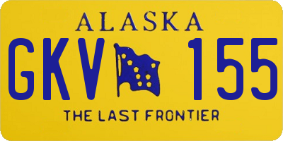 AK license plate GKV155