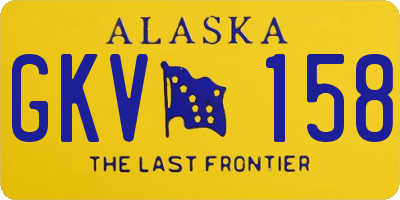 AK license plate GKV158