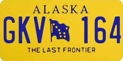 AK license plate GKV164
