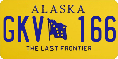 AK license plate GKV166