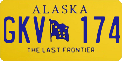 AK license plate GKV174