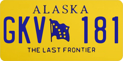 AK license plate GKV181