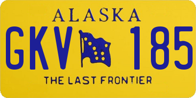 AK license plate GKV185