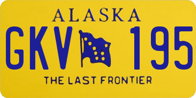 AK license plate GKV195