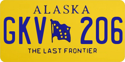 AK license plate GKV206