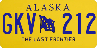 AK license plate GKV212
