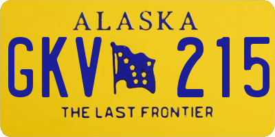 AK license plate GKV215