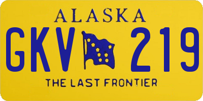 AK license plate GKV219