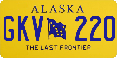 AK license plate GKV220