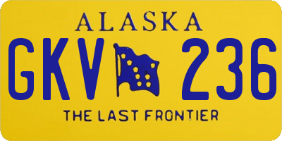 AK license plate GKV236