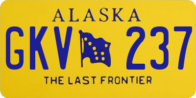 AK license plate GKV237
