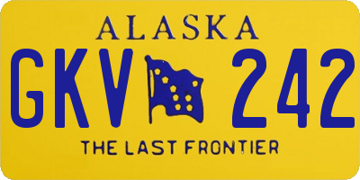 AK license plate GKV242