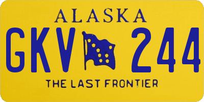 AK license plate GKV244