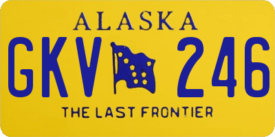 AK license plate GKV246