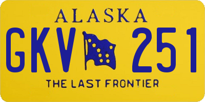 AK license plate GKV251
