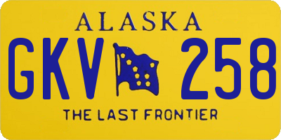 AK license plate GKV258