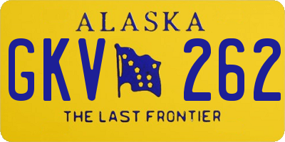 AK license plate GKV262