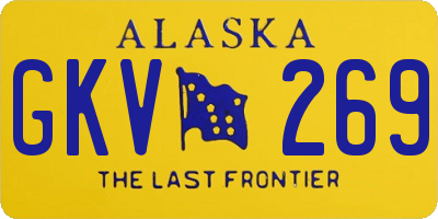 AK license plate GKV269