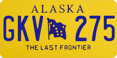 AK license plate GKV275