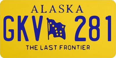 AK license plate GKV281