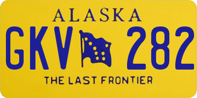 AK license plate GKV282