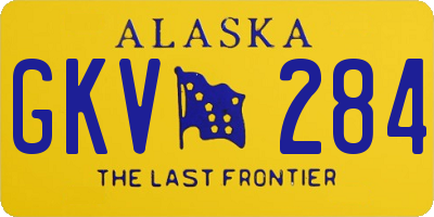 AK license plate GKV284