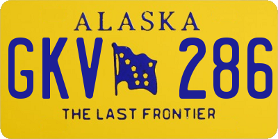 AK license plate GKV286