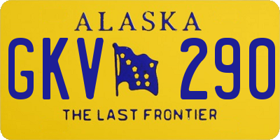 AK license plate GKV290