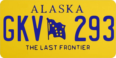 AK license plate GKV293