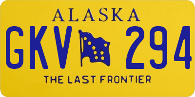 AK license plate GKV294
