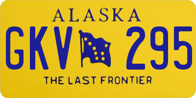 AK license plate GKV295