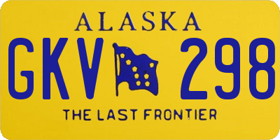 AK license plate GKV298