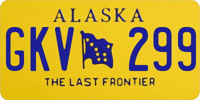 AK license plate GKV299