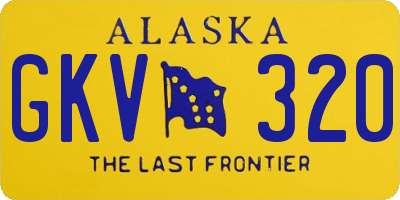 AK license plate GKV320